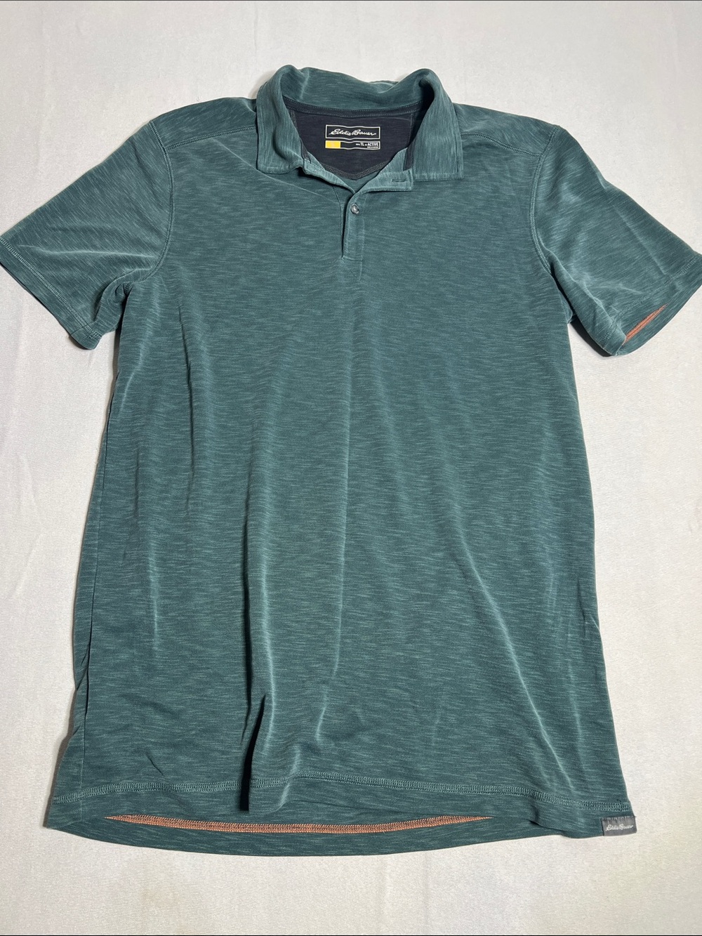 Eddie Bauer Men's Green Short-Sleeve Polo